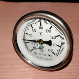 Термометр биметаллический осевой, аксиальный
